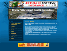 Tablet Screenshot of kometa.freepage.cz